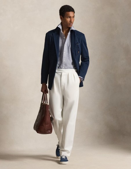 CUSTOM FIT STRIPED LINEN SHIRT