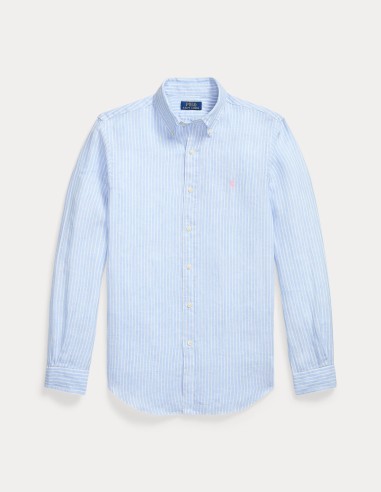 ΠΟΥΚΑΜΙΣΟ STRIPED LINEN CUSTOM FIT