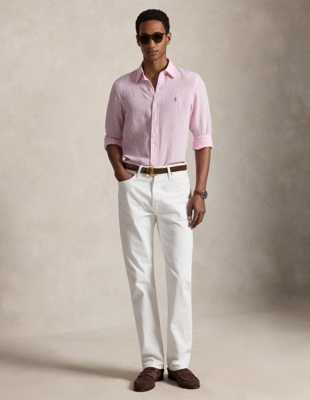 ΠΟΥΚΑΜΙΣΟ STRIPED LINEN CUSTOM FIT