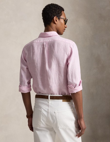 ΠΟΥΚΑΜΙΣΟ STRIPED LINEN CUSTOM FIT