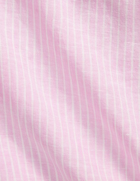 CUSTOM FIT STRIPED LINEN SHIRT
