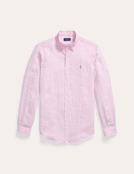 ΠΟΥΚΑΜΙΣΟ STRIPED LINEN CUSTOM FIT