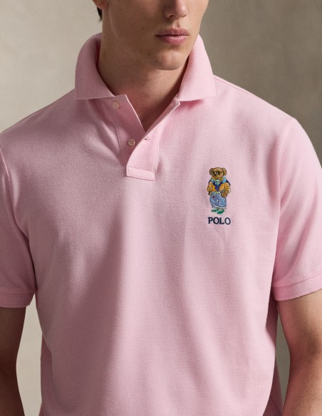 CUSTOM FIT POLO BEAR MESH POLO SHIRT