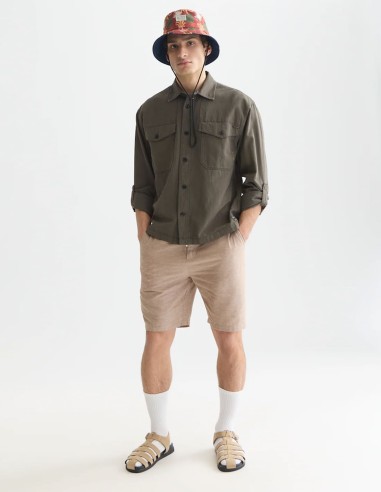 ΒΕΡΜΟΥΔΑ CHINO COTTON LINEN CORE FAVE