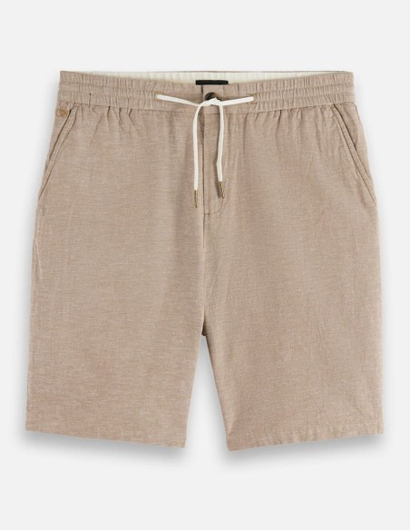 CORE FAVE COTTON LINEN REGULAR FIT CHINO SHORTS