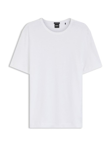 REGULAR FIT COTTON-LINEN T- SHIRT