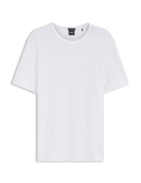 REGULAR FIT COTTON-LINEN T- SHIRT