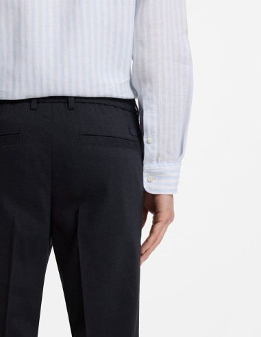 MODERN-FIT TROUSERS IN A LINEN BLEND