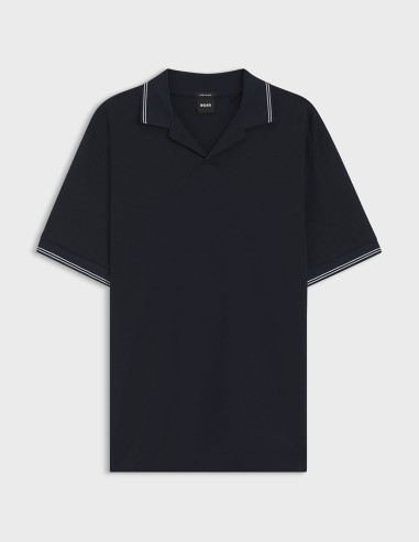 COTTON LINEN POLO SHIRT WITH JOHNNY...