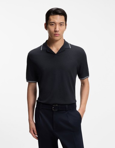 COTTON LINEN POLO SHIRT WITH JOHNNY...