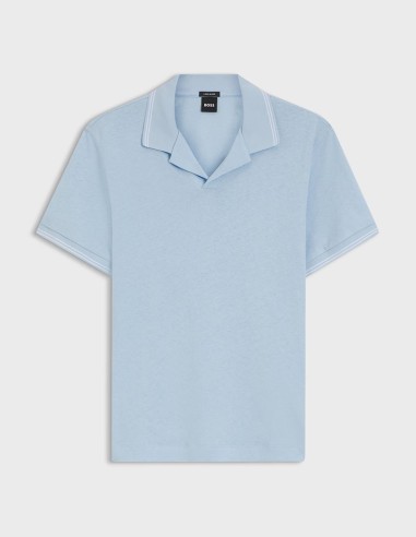 ΜΠΛΟΥΖΑ POLO COTTON LINEN JOHNNY COLLAR