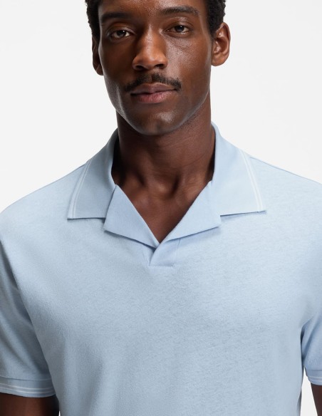 ΜΠΛΟΥΖΑ POLO COTTON LINEN JOHNNY COLLAR