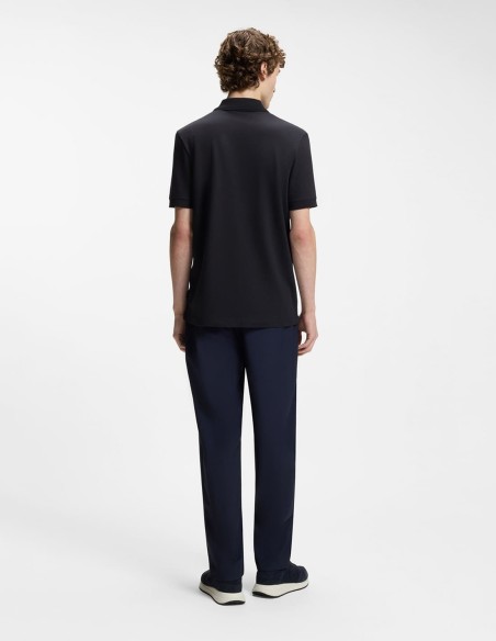 COTTON BLEND POLO SHIRT WITH ZIP PLACKET