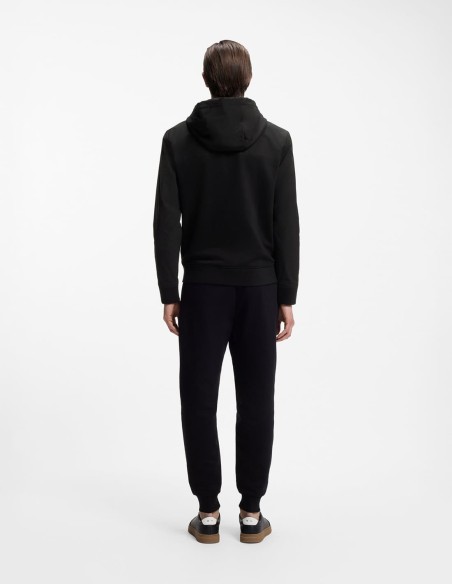 COTTON TERRY ZIP-UP HOODIE WITH SIGNATURE STRIPE