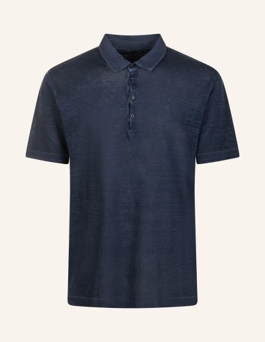 LINEN JERSEY POLO SHIRT
