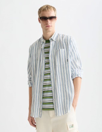 ΠΟΥΚΑΜΙΣΟ STRIPED CRINKLE...