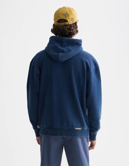 WORKED OUT TWISTED INDIGO RELAXED FIT HOODIE
