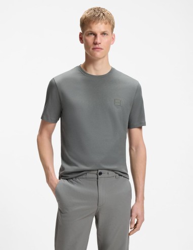 COTTON T-SHIRT WITH LOGO PATCH