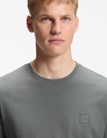 COTTON T-SHIRT WITH LOGO PATCH
