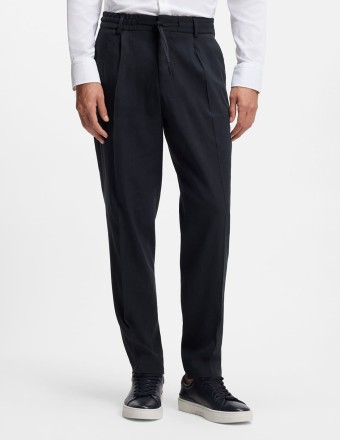 TAPERED FIT TROUSERS IN A...
