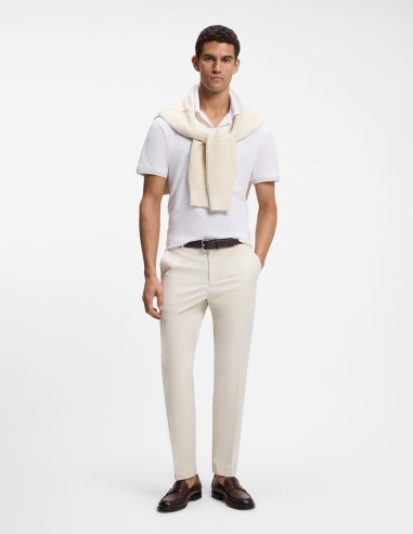 COTTON LINEN POLO SHIRT WITH JOHNNY...