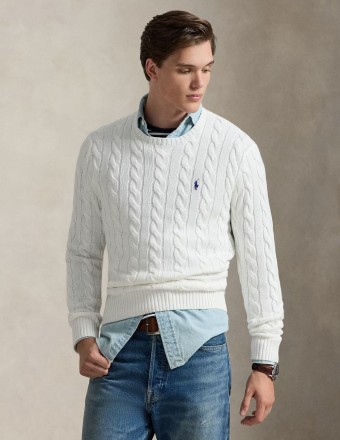 ΠΟΥΛΟΒΕΡ COTTON CABLE-KNIT