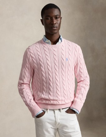 CABLE-KNIT COTTON JUMPER