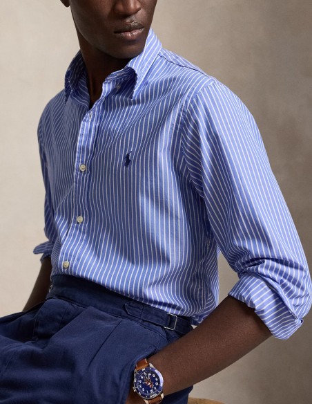 CUSTOM FIT STRIPED BROADCLOTH SHIRT