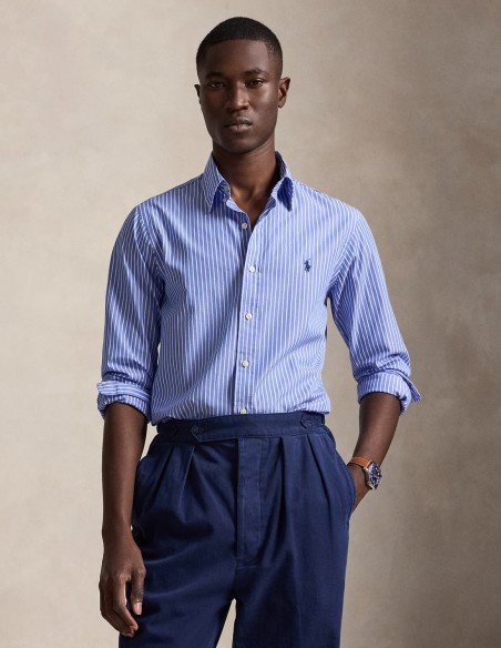 CUSTOM FIT STRIPED BROADCLOTH SHIRT