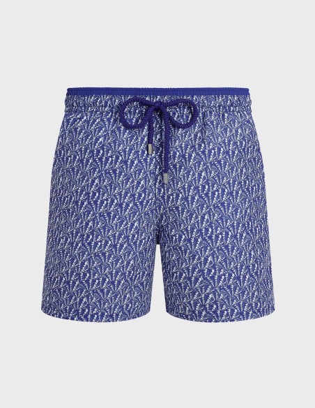 BICOLOR GRAPHIC SHELLS SWIM SHORTS
