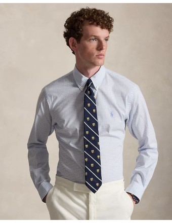 CUSTOM FIT CHECKED STRETCH...