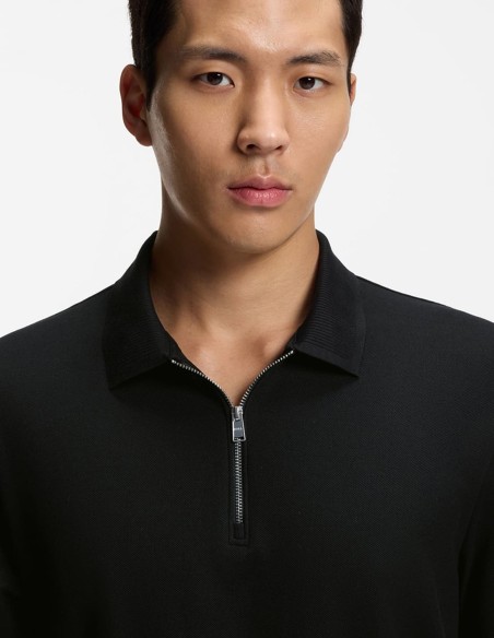 ΜΠΛΟΥΖΑ POLO COTTON-PIQUE WITH ZIP NECK