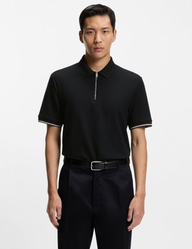 ΜΠΛΟΥΖΑ POLO COTTON-PIQUE WITH ZIP NECK