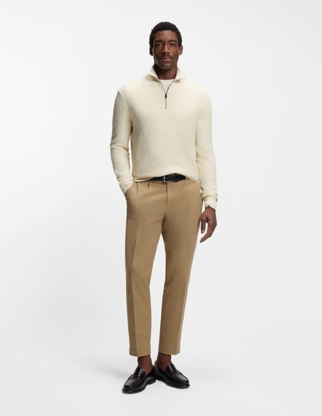QUARTER-ZIP SWEATER IN COTTON