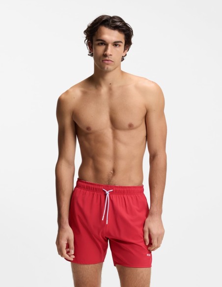 QUICK-DRY SWIM SHORTS WITH LOGO DETAIL