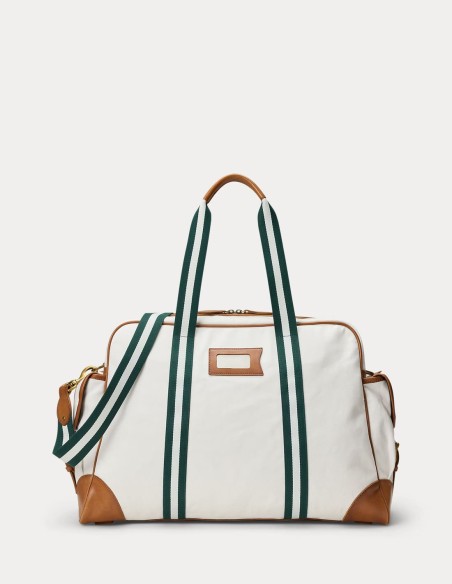 WIMBLEDON LEATHER-TRIM CANCAS TENNIS BAG