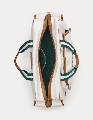 WIMBLEDON LEATHER-TRIM CANCAS TENNIS BAG