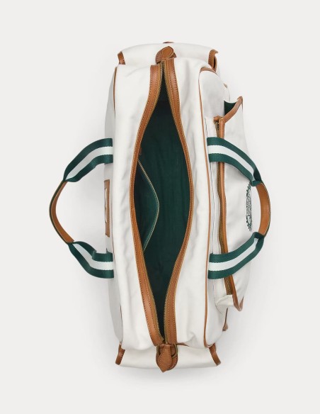 WIMBLEDON LEATHER-TRIM CANCAS TENNIS BAG
