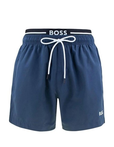 LOGO-PRINT SWIM SHORTS WITH DOUBLE...