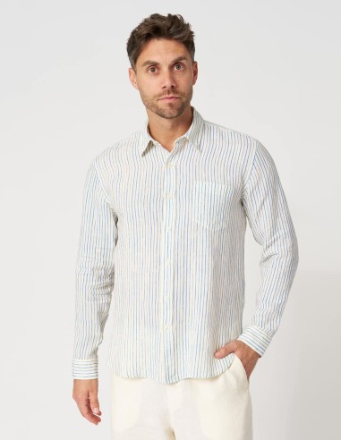 ΠΟΥΚΑΜΙΣΟ STRIPED PRINTED LINEN...