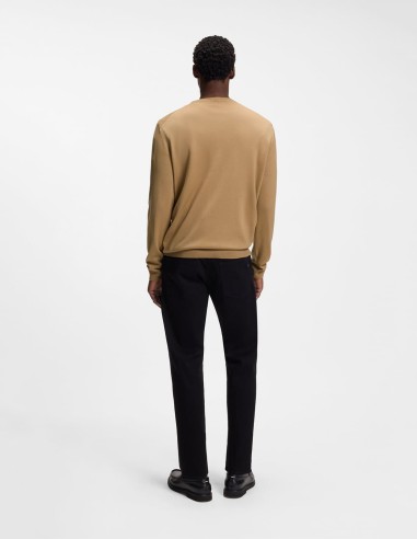 REGULAR FIT WOOL SWEATER WITH...