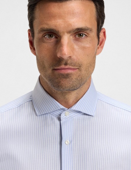 SLIM FIT SHIRT IN STRIPED COTTON