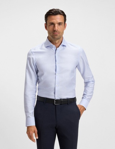 SLIM FIT SHIRT IN STRIPED COTTON