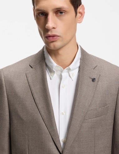 ΣΑΚΑΚΙ PATTERNED VIRGIN WOOL REGULAR FIT