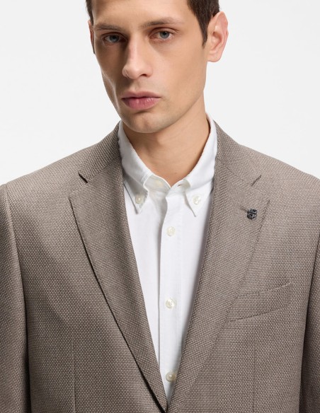 ΣΑΚΑΚΙ PATTERNED VIRGIN WOOL REGULAR FIT