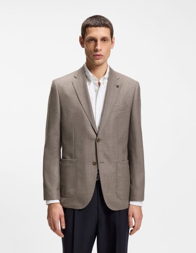 REGULAR FIT BLAZER IN PATTERNED...