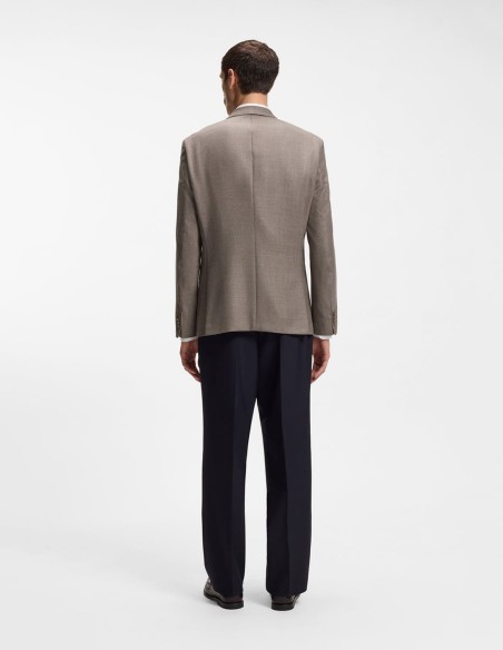 REGULAR FIT BLAZER IN PATTERNED VIRGIN WOOL