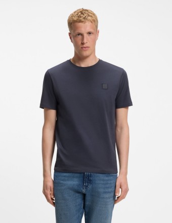 COTTON T-SHIRT WITH LOGO PATCH