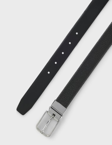 ITALIAN-LEATHER BELT WITH LOGO KEEPER