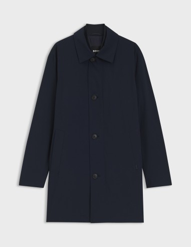 REGULAR FIT COAT IN PATTERNED STRETCH...